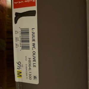 - New without box. Size 9.5 Franco sarto wide calf olive boot